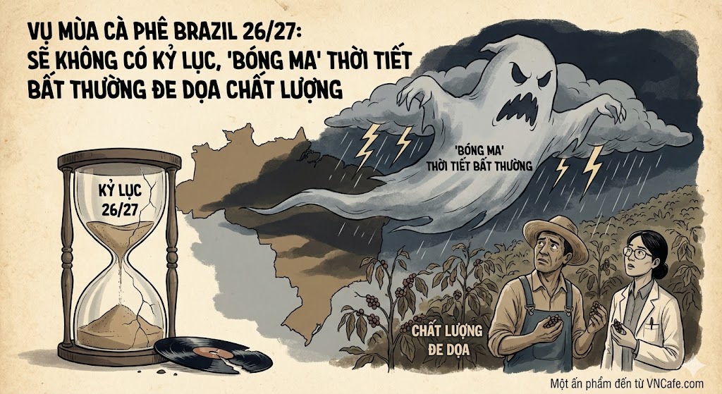 Vụ mùa cà phê Brazil 26/27: Sẽ không có kỷ lục, 